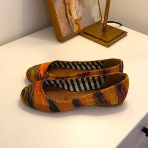 Missoni orange knit-weave flats sz 38